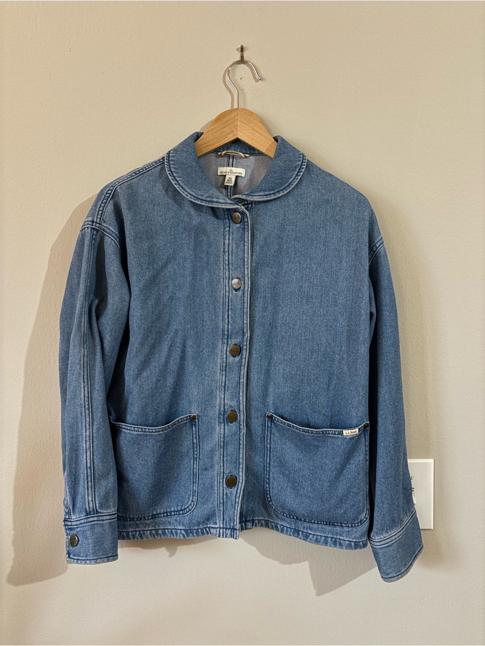 L.L. Bean Signature Denim Chore Shirt Jacket - Size XS - Picture 4 of 9